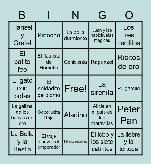 BINGO LIERARIO Bingo Card