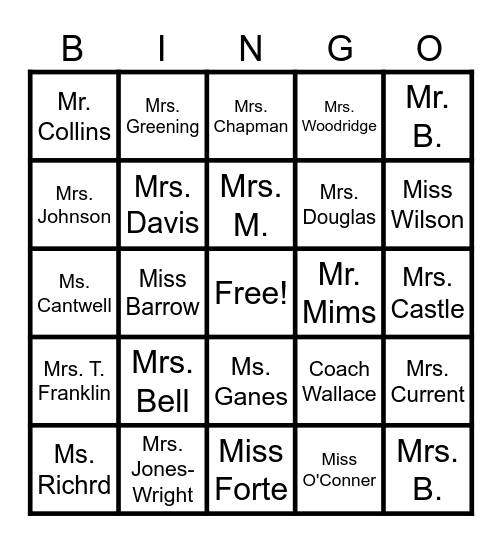 Crestworth Bingo Card