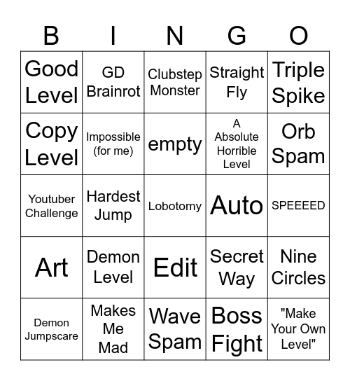 Recent Tab Bingo! Bingo Card
