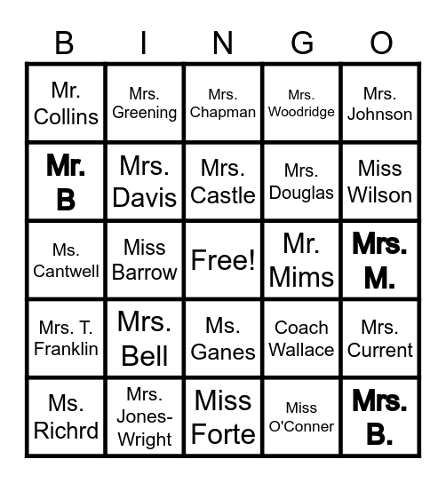 Bingo in the Union Bingo Card