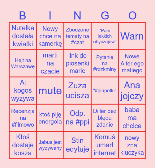 Majowe bingo 01.05 Bingo Card