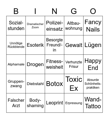 Quarkgefluester Bingo Card