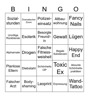 Quarkgefluester Bingo Card
