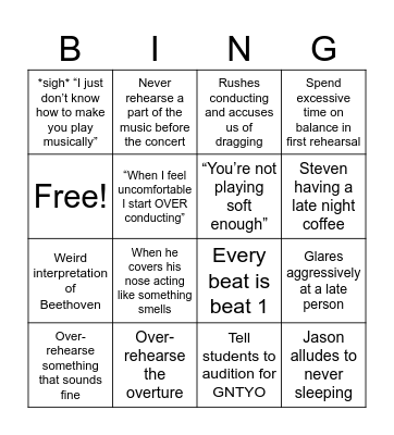 Jason Bingo Card