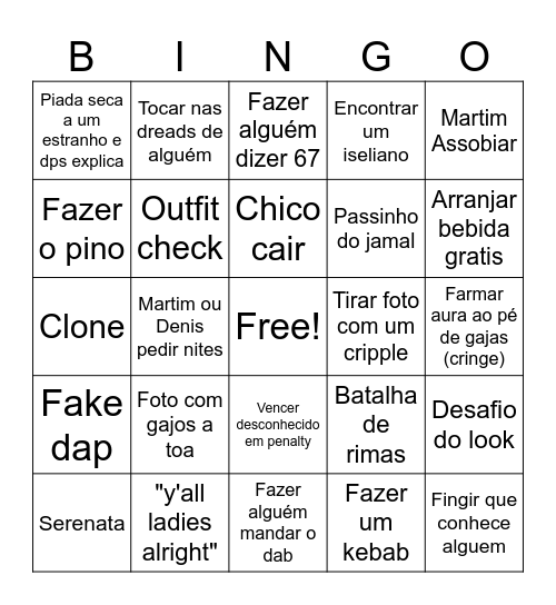 LEICKERS BINGO Card