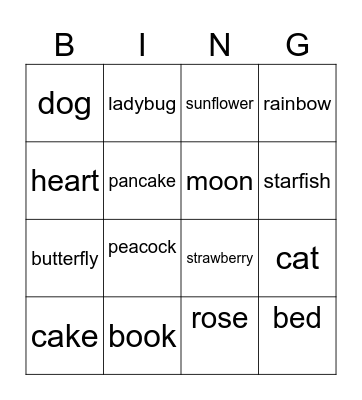 Sleeping queens Bingo Card