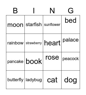 Sleeping queens Bingo Card