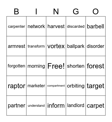 UFLI 79 ar and or review Bingo Card