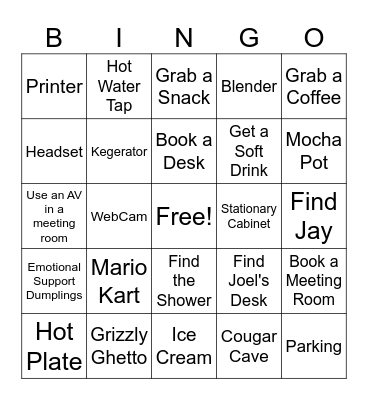 Office Bingo Card