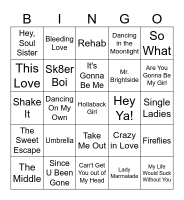 The New Millenium Bingo Card