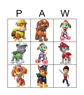 Joshua's 4th Bday Bingo Card