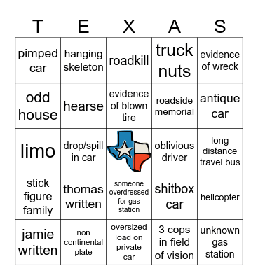 2026 Vacay Bingo Card