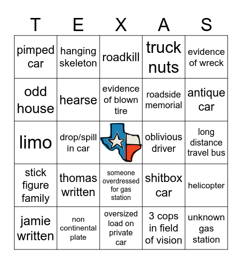 2026 Vacay Bingo Card