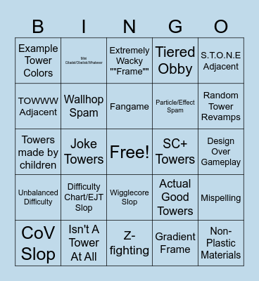 TC:R Bingo Card