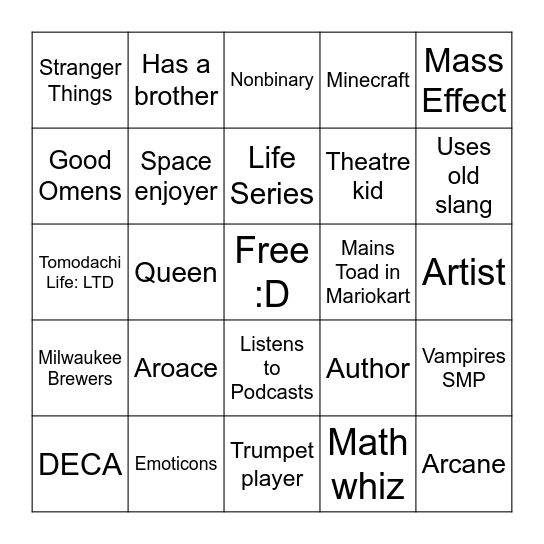Geode's Bingo!!! Bingo Card
