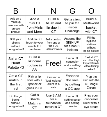 Charlotte Tilbury Bingo Card