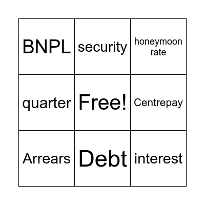 Who Stole my Money! Bingo Card