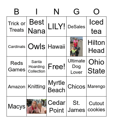 Nana Bingo! Bingo Card