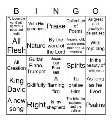 5TH SUNDAY GAMES Bingo Card