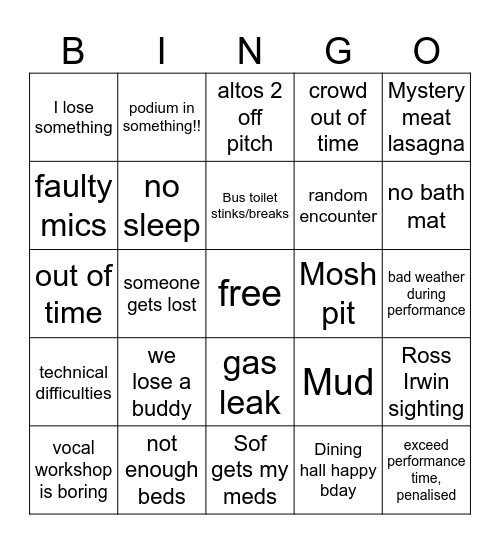 GIJ bingo 2026 Bingo Card