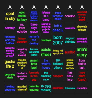 amanda tonotia bingo v7 Bingo Card