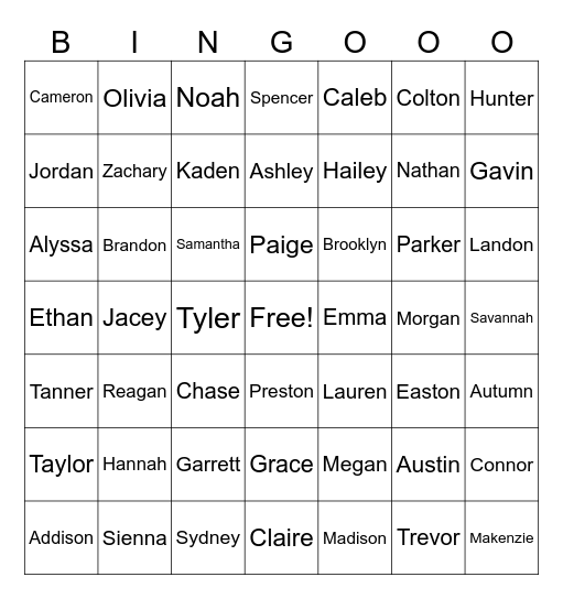 USU CEHS Name Bingo Card