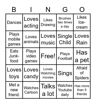 Link-Up BINGO→ മിണ്ടോ- ബിങ്കോ Bingo Card