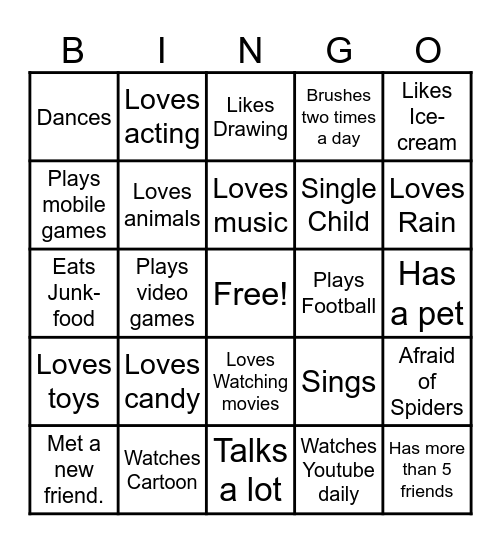 Link-Up BINGO→ മിണ്ടോ- ബിങ്കോ Bingo Card