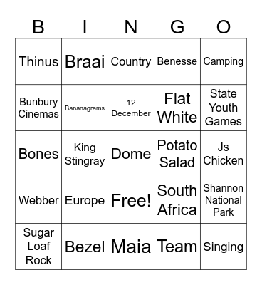 Thinus & Maia's Engagement Party! Bingo Card
