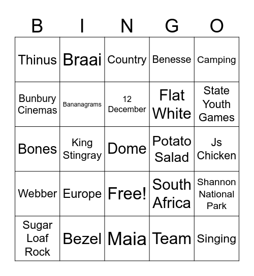Thinus & Maia's Engagement Party! Bingo Card