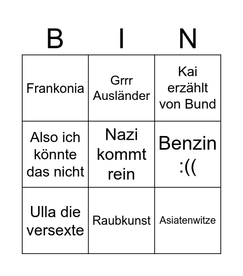 AsiENpalast Bingo Card
