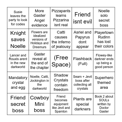 Chapter 5 Bingo Card