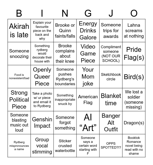Bingjo Bingo Card
