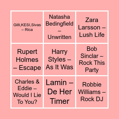 Emma synger sommeren ind! Bingo Card