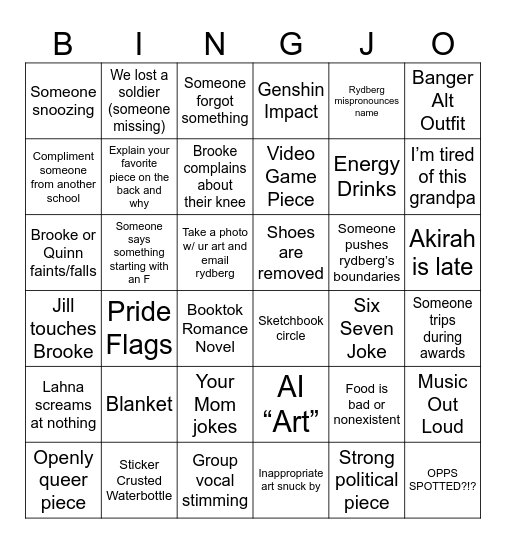 Bingjo Bingo Card