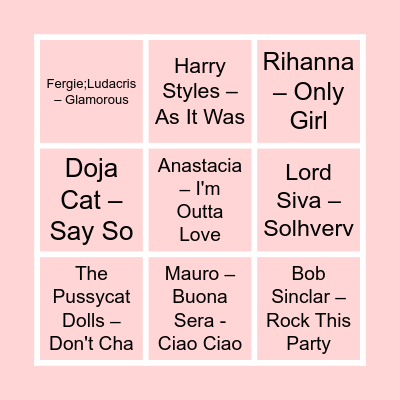 Emma synger sommeren ind! Bingo Card