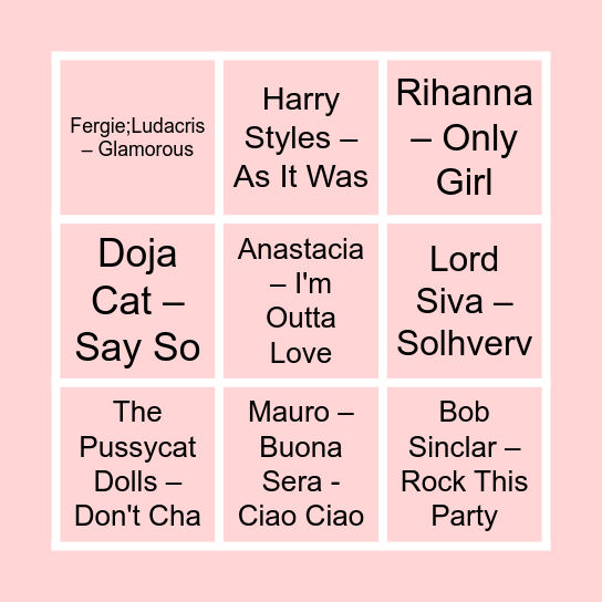 Emma synger sommeren ind! Bingo Card