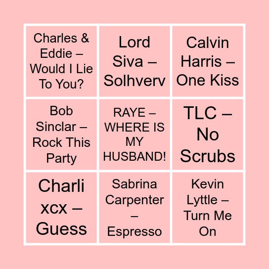 Emma synger sommeren ind! Bingo Card
