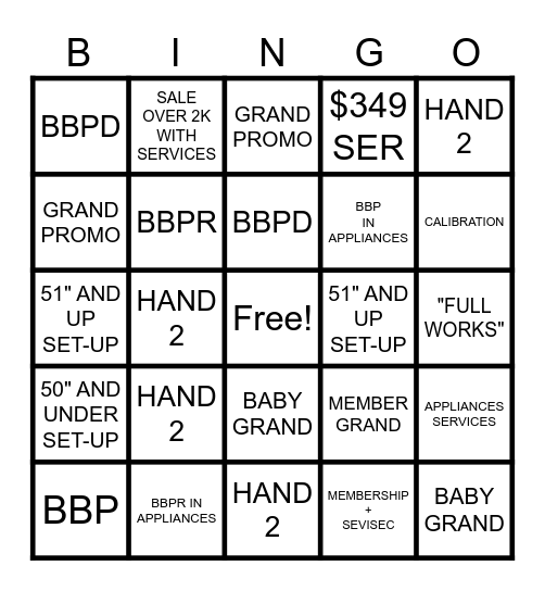 HS CHALLENGE Bingo Card