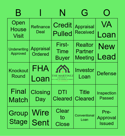 THE MARTINEZ AGENCY Bingo Card