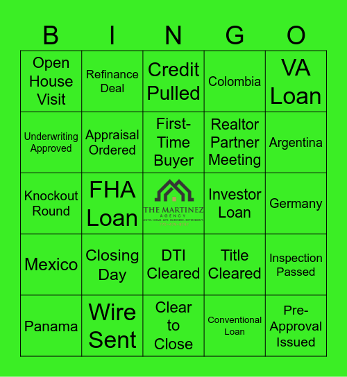 THE MARTINEZ AGENCY Bingo Card