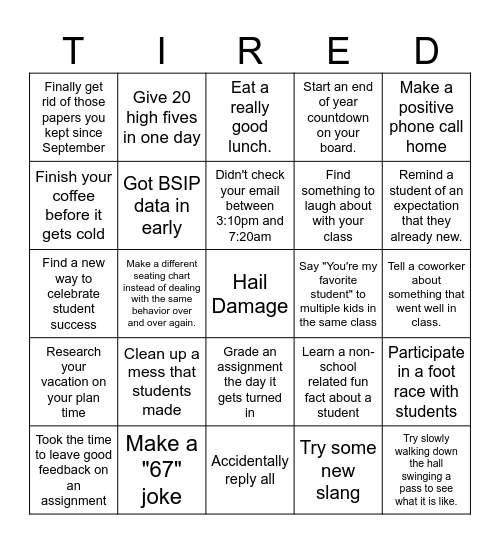 25/26 End of Year Bingo Card