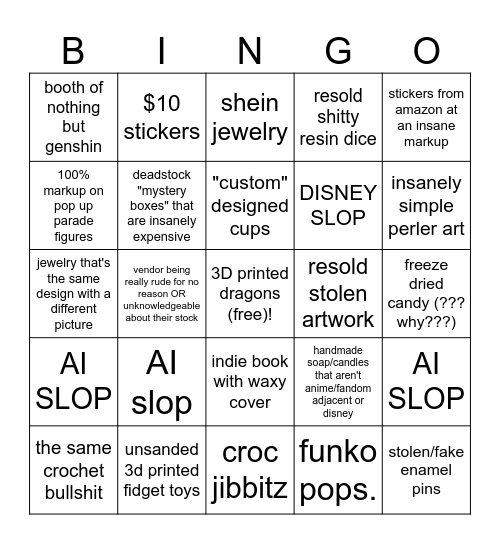 CONVENTION ON A DOWNWARD SPIRAL BINGO Card