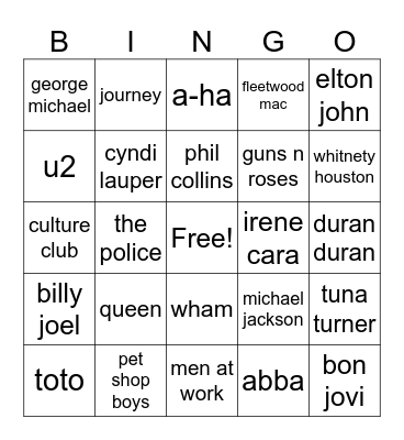 joe Bingo Card