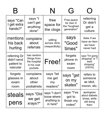 Raphael Bingo Card