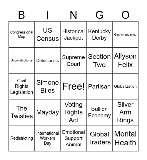 CNN 10 5/1/26 Bingo Card
