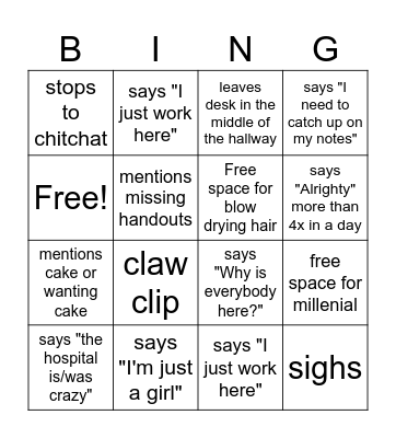 Ahmed Bingo Card