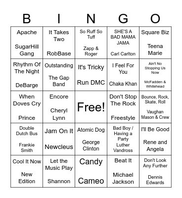 🛼 “Skate & Groove: The 80’s Bingo Card