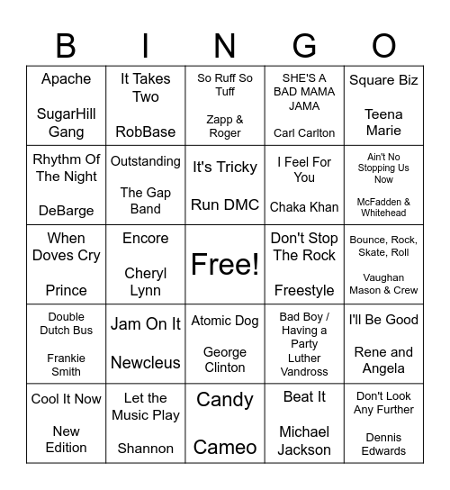 🛼 “Skate & Groove: The 80’s Bingo Card