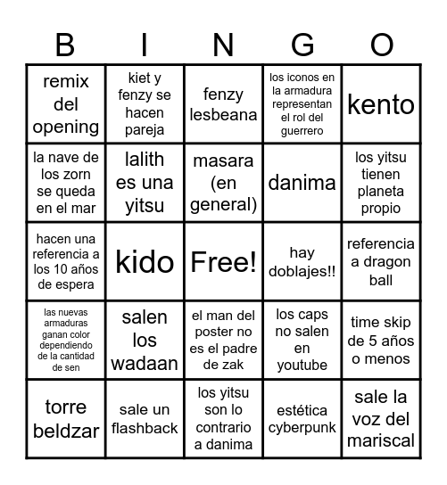 sendo bingo Card